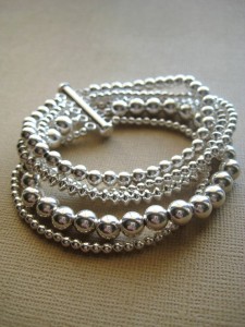 Multi strand beaded bracelet in sterling silver https://www.etsy.com/listing/68240437/silver-bracelet-beaded-bracelet-sterling?ref=shop_home_active_4